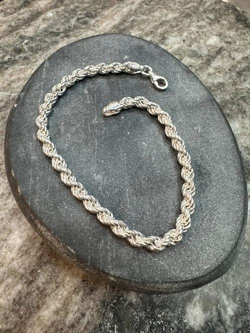 Prachtige 925 zilveren rope armband ACTIE, Sieraden, Tassen en Uiterlijk, Armbanden, Nieuw, Zilver, Zilver, Ophalen of Verzenden