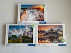 3 Clementoni puzzels, Ophalen of Verzenden, 500 t/m 1500 stukjes, Zo goed als nieuw