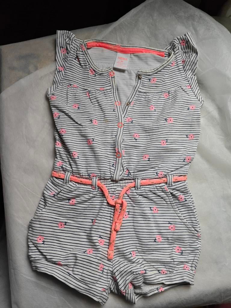 Jumpsuit kort maat 86 Hema, Ophalen of Verzenden, Zo goed als nieuw, Maat 38/40 (M)