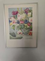 Afbeelding aquarel van Kiek Blom AFM. 30x40 incl lijst, Huis en Inrichting, Woonaccessoires | Schilderijen, Tekeningen en Foto's