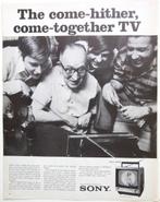 34 vintage advertenties reclame Sony 60-98 cassette recorder, Ophalen of Verzenden, Reclamebord