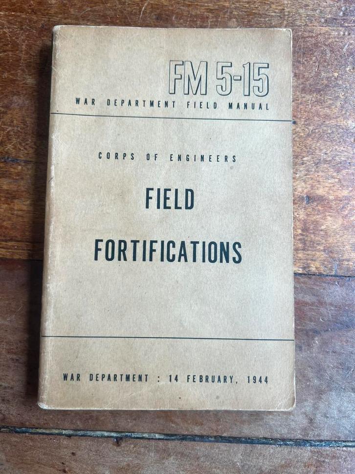 WO2 Amerikaans voorschrift Engineer Genie fortifications '44, Verzamelen, Militaria | Tweede Wereldoorlog, Boek of Tijdschrift