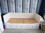 Bedbank met 3 lades 80x200cm, Huis en Inrichting, Slaapkamer | Slaapbanken, Ophalen, Gebruikt, Wit, Tweepersoons