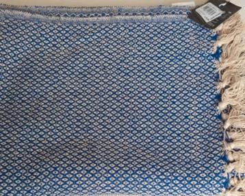 Blauw/ crème zomer plaid/deken nieuw  beschikbaar voor biedingen