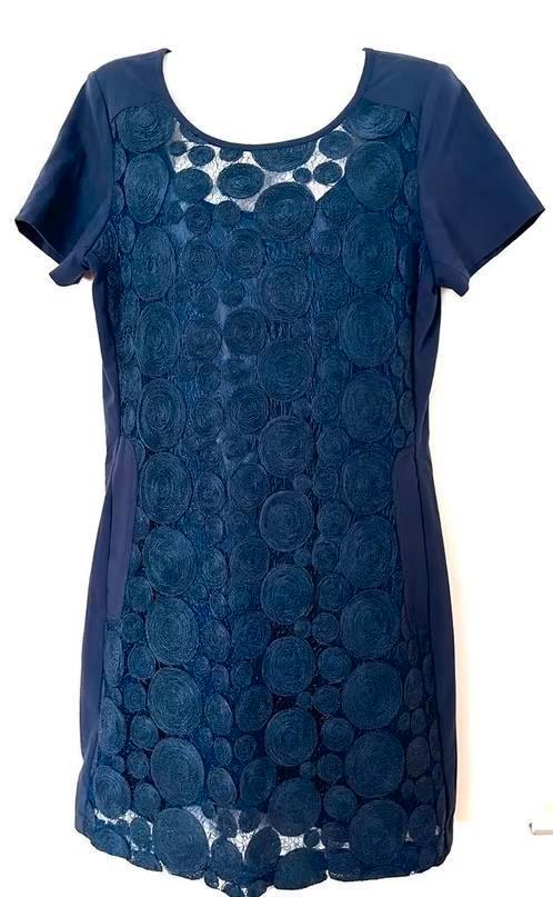 Steps blauwe jurk met kant maat 38, Kleding | Dames, Jurken, Zo goed als nieuw, Maat 38/40 (M), Blauw, Boven de knie, Ophalen of Verzenden