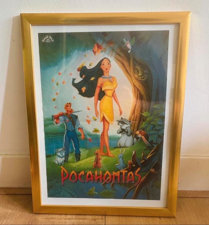 Ingelijste Disney Pocahontas Afbeelding, Antiek en Kunst, Kunst | Tekeningen en Foto's, Ophalen of Verzenden