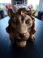 Leeuwenkop goud decoratieobject, Ophalen of Verzenden, Zo goed als nieuw