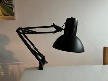 Unilux architectenlamp/ vintage klembureaulamp, zwart metaal beschikbaar voor biedingen