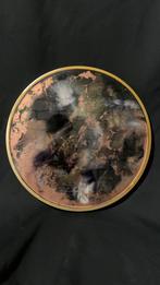 Wandcirkel epoxy resin schilderij woonaccessoires, 40x40 art, Ophalen of Verzenden