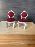 2x oude lundby stoel - hxbxd 6.5x3.6x3.3cm - hout, Ophalen of Verzenden, Zo goed als nieuw, Poppenhuis