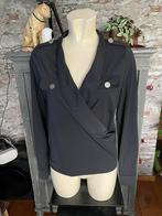 Nikkie travelstof overslag blouse maat 36 zwart, Ophalen of Verzenden, Zo goed als nieuw, Maat 36 (S), Zwart