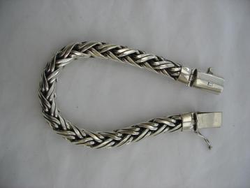 Zilver Zware Dubbel Vossenstaart Armband +Veiligheidsluiting beschikbaar voor biedingen