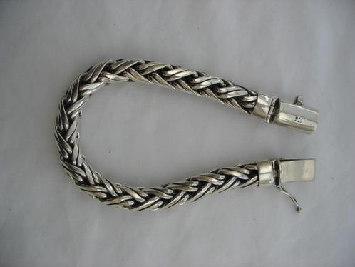 Zilver Zware Dubbel Vossenstaart Armband +Veiligheidsluiting, Sieraden, Tassen en Uiterlijk, Armbanden, Zo goed als nieuw, Zilver