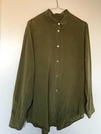 Acne blouse van zijde silk model peggy open rug maat S, Verzenden, Zo goed als nieuw, Groen