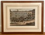 Antique handcolored Aquatint, Ophalen