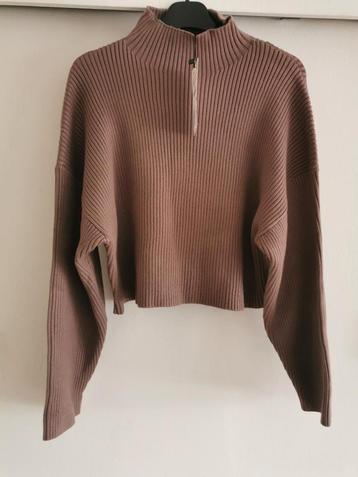 ZARA ribtrui met opstaande kraag mt. M beschikbaar voor biedingen