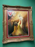 Antiek Religieus schilderij gesigneerd Oalemans ‘75, Antiek en Kunst, Kunst | Schilderijen | Klassiek, Ophalen of Verzenden
