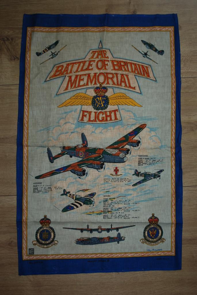 Herdenkingsdoek Battle of Britain, Verzamelen, Ophalen of Verzenden, Luchtmacht, Engeland, Vlag of Vaandel