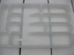 Bestekbak 9-vaks wit transparant 50 x 31 cm, Ophalen of Verzenden