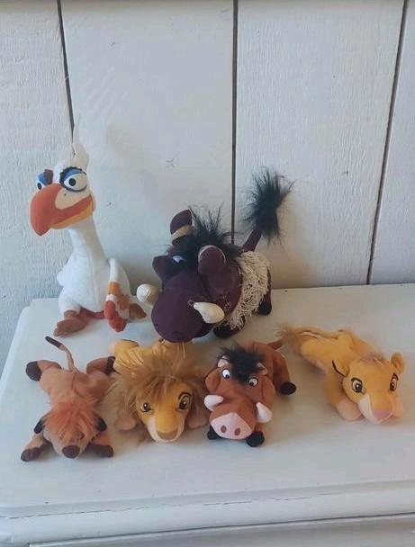 Knuffeltjes lion King  6 stuks in 1 koop leeuwenkoning, Verzamelen, Disney, Gebruikt, Knuffel, Leeuwenkoning of Jungle Boek, Ophalen of Verzenden