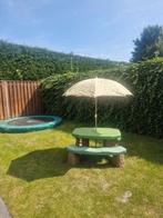 Kinderpicknicktafel met Parasol, Overige materialen, Gebruikt, Rechthoekig, Ophalen