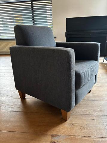 Comfortabele grijs gemeleerde fauteuil 
