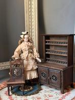 Antieke bretonse miniatuur meubels- Buffetkast en stoeltje, Antiek en Kunst, Ophalen of Verzenden
