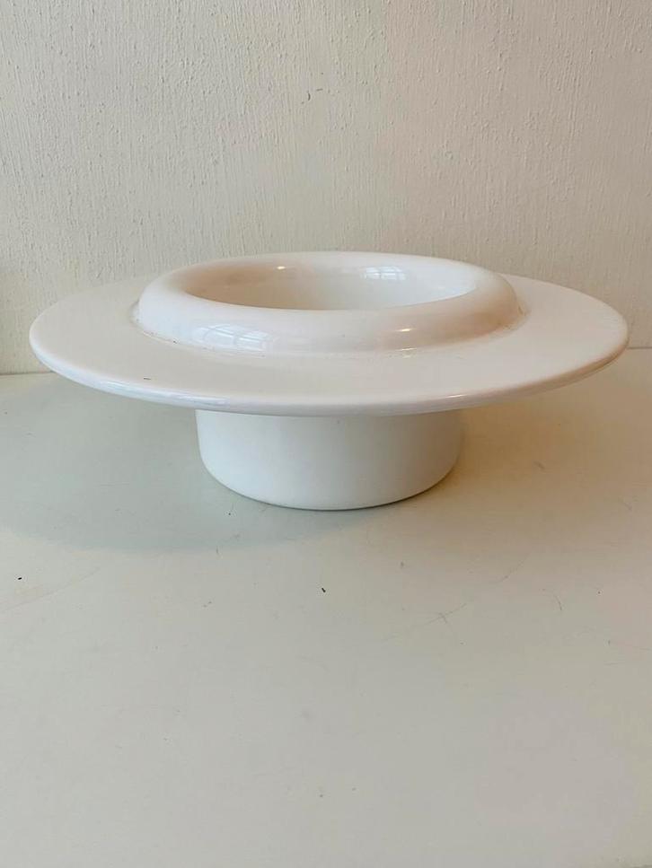 Sicart Italy wit keramiek schaal , jaren 70, Huis en Inrichting, Woonaccessoires | Schalen en Manden, Gebruikt, Schaal, Rond, Porselein of Keramiek
