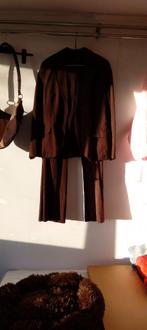 Damespak Suede Look met Blazer, Broek, Rok & Tas, Ophalen, H&M, Bruin, Maat 42/44 (L)