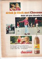Retro reclame 1966 Nutricia Chocomel kinderen rolschaatsen, Verzamelen, Ophalen of Verzenden, Huis en Inrichting