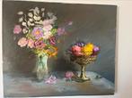 Bloemen pracht.  Op linnen., Ophalen of Verzenden