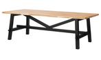 Ikea SKOGSTA Eettafel Acacia/Zwart 235x100cm, Ophalen, Gebruikt, 200 cm of meer, 50 tot 100 cm