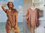 Tuniek / Poncho Ruffle Bon Bini Hot Lava  🌺🌺🌺🌺, Kleding | Dames, Maat 38/40 (M), HOT LAVA, Bruin, Verzenden
