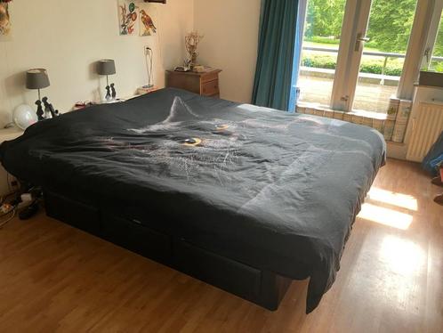 Kingsize waterbed met onderstel, incl toebehoren. 2.00x2.20m, Huis en Inrichting, Slaapkamer | Waterbedden, Gebruikt, Overige maten