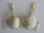 Hunkemoller BH lichtgeel met wit kant maat 75B, Hunkemöller, Verzenden, Geel, BH