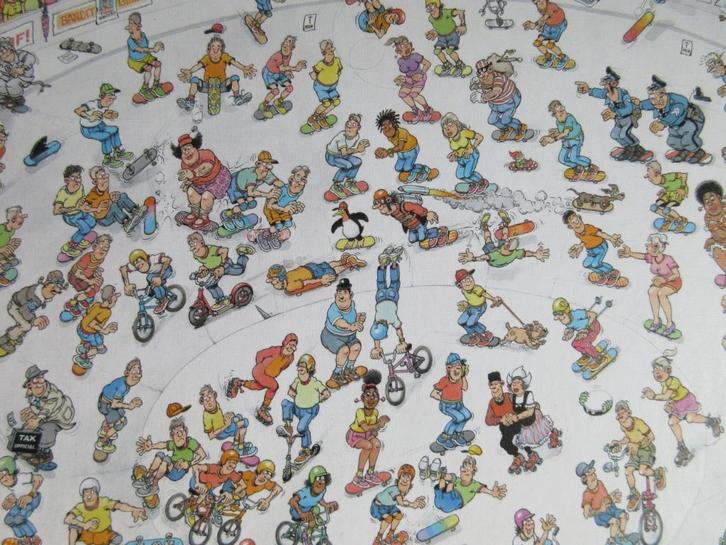 Jan van Haasteren Puzzel. Skateboard in de Bowl. 1000st, Hobby en Vrije tijd, Denksport en Puzzels, Zo goed als nieuw, Legpuzzel