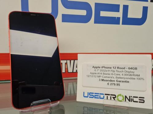 Apple iPhone 12 Rood - 64GB | 3 Maanden Garantie, Telecommunicatie, Mobiele telefoons | Apple iPhone, Zo goed als nieuw, 64 GB