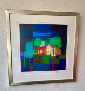 Ton Schulten - Zeefdruk Nr. 117 -  Tussen de bomen -  beschikbaar voor biedingen