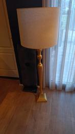 Gouden Nikkelen Lampenpoot met Beige Kap - Nieuw!, Ophalen, Nieuw, Stof, Modern