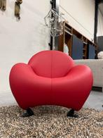 Nieuw Leolux Papageno Fauteuil rood leer Design stoel zwart, Huis en Inrichting, Fauteuils, Leolux, Nieuw, Ophalen of Verzenden