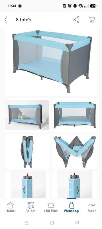 Lupilu Reisbedje - Mintgroen - Zo goed als nieuw beschikbaar voor biedingen