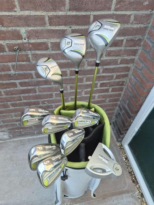 Dames Wilson golfset graphite met Wilson cartbag €235,-, Sport en Fitness, Golf, Zo goed als nieuw, Set, Overige merken, Ophalen of Verzenden