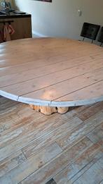 Steigerhout tafelblad doorsnede 180cm, Huis en Inrichting, Tafels | Eettafels, Ophalen, Gebruikt, 150 tot 200 cm, Rond