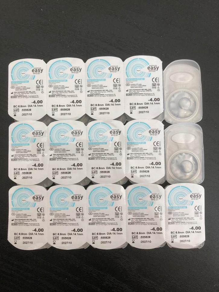 Daglenzen (-4.00) — 28 stuks — Houdbaarheid 10/2027, Sieraden, Tassen en Uiterlijk, Uiterlijk | Gezichtsverzorging, Nieuw, Overige typen