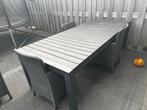 Tuintafel plus 4 stoelen, Tuin en Terras, Ophalen, Gebruikt, Rechthoekig, Overige materialen