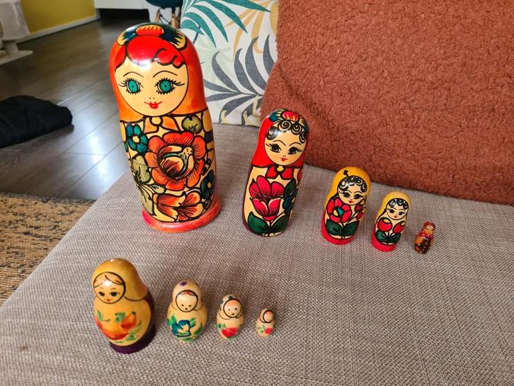 Matroesjka Poppen Set, Antiek en Kunst, Curiosa en Brocante, Ophalen of Verzenden