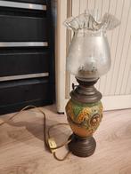 Olielamp, omgebouwd naar tafellamp, Ophalen of Verzenden, Minder dan 50 cm