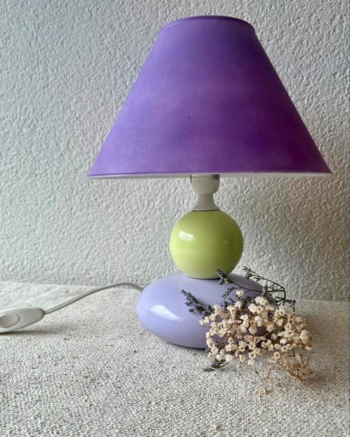 Vintage pastel gekleurde lamp unieke vorm, Huis en Inrichting, Lampen | Tafellampen, Ophalen of Verzenden