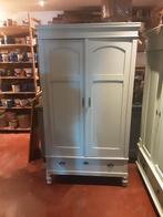 Brocante eiken kast, kledingkast groen DEMONTABEL, Kinderen en Baby's, Ophalen, Gebruikt, 50 tot 70 cm, 105 cm of meer