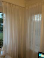 Ecru Gordijnen ruim 6 meter breed (geplooid), Gebruikt, Ophalen of Verzenden, 200 cm of meer, Crème